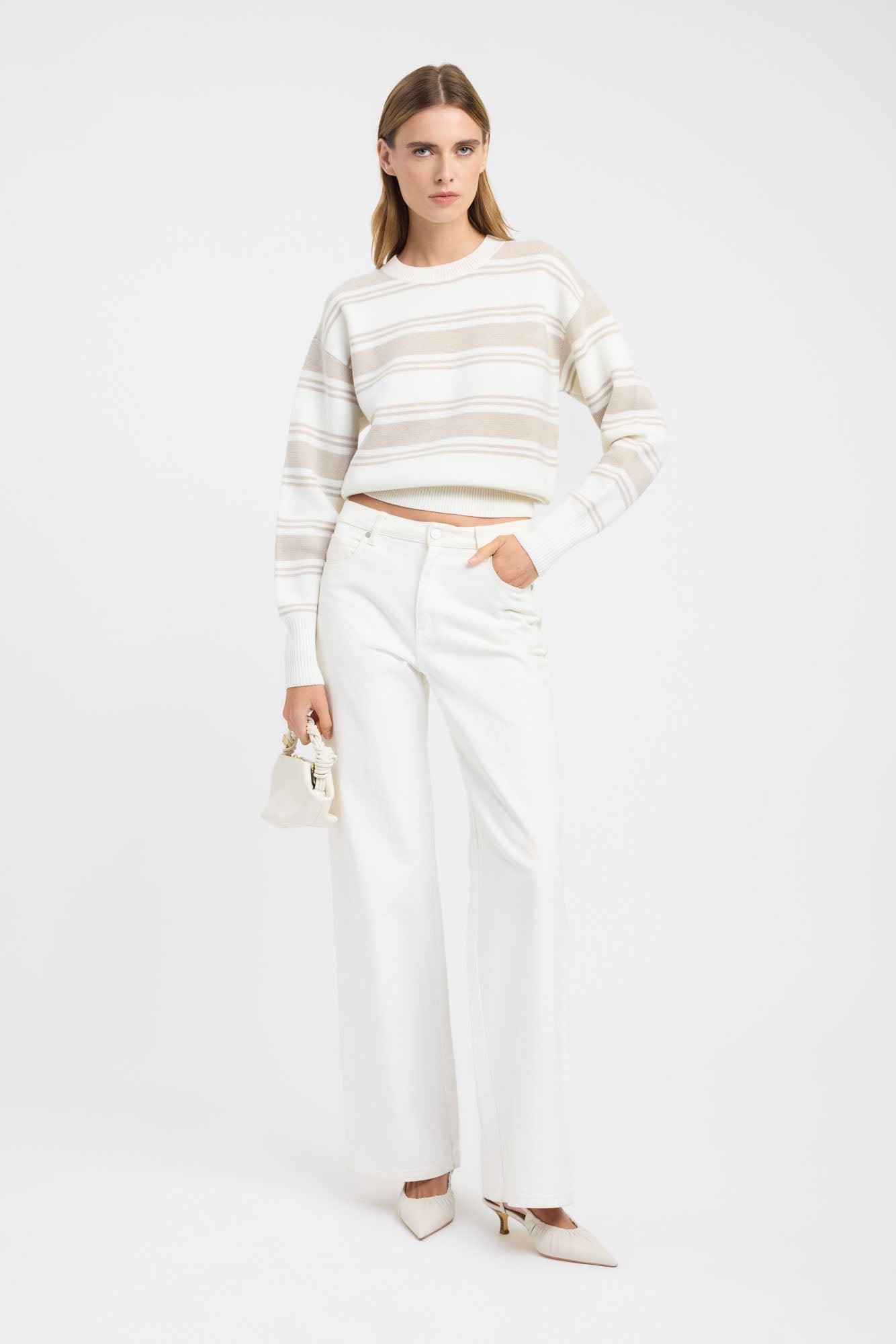 Dalton Stripe Crew Jumper view 4